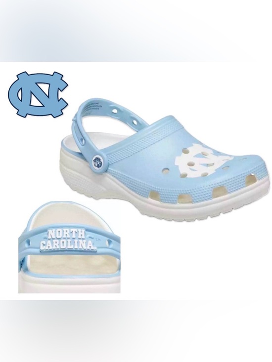 Crocs Other - NEW [CROCS] UNC University of North Carolina Classic Crocs Unisex Sz W10/M8